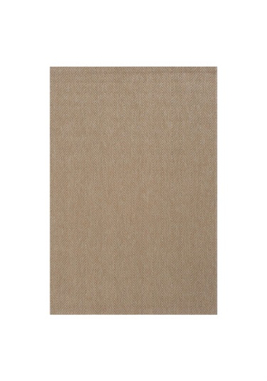 Düz Bej Kılçık Desenli Modern Halı - L665bjbo Kahve