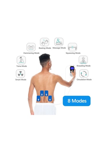 Butu Çok İşlevli Düşük Frekanslı Darbe Meridyen Fizyoterapi Masaj Aleti, Renk: Beyaz Standart Çok Renkli