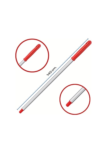 Mulpex Premium Kalite Alüminyum Eloksallı Sap, Vidalı 140 cm.
