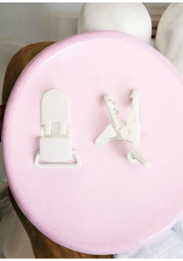 5'li Yıkanabilir Renkli Emzik Askısı %100 Pamuk 5 Askı 5 Klips