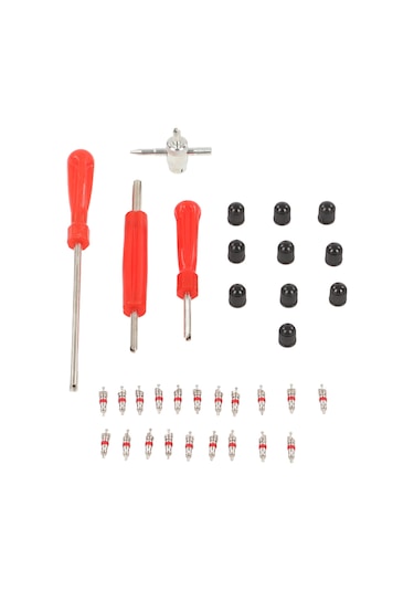 Lemestar 34 Parça Lastik Valfi Tamir Seti: Evrensel Uyumlu, Metal+abs Malzeme, Montaj-kaldırma Aracı, Otomobil-motosiklet-bisiklet İçin
