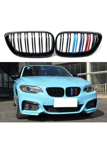 Bmw 2 Serisi F22 M Şeritli Ön Panjur Böbrek 2014-2018 Arası Uyuml