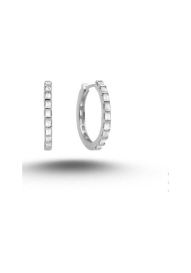 925 Ayar Gümüş Dik Bağet Tamtur Halka Küpe Gümüş