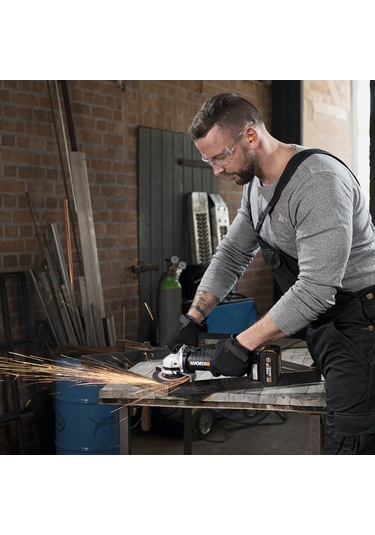 Worx WX813 115 MM Akülü Profesyonel Avuç Taşlama Makinesi