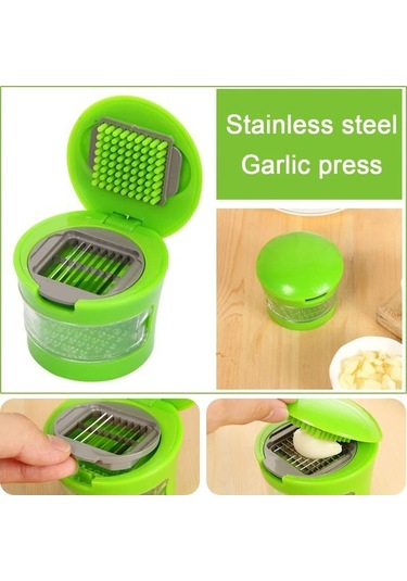 Maoyaya Manuel Sarımsak Presi Kıyıcı, Paslanmaz Çelik, Çok Renkli, Pres Tipi Çok Renkli