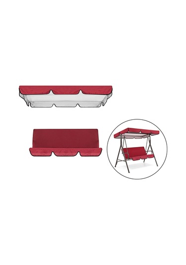 Suntek Magideal Su Geçirmez Salıncak Gölgelik Tente Seti Kırmızı