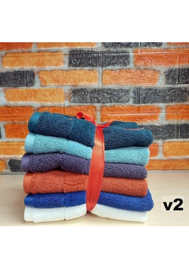 Özdilek Svv Border -6 Lı- Kalın & Yumuşak Mutfak Havlusu 33x33 - V2 Mavi