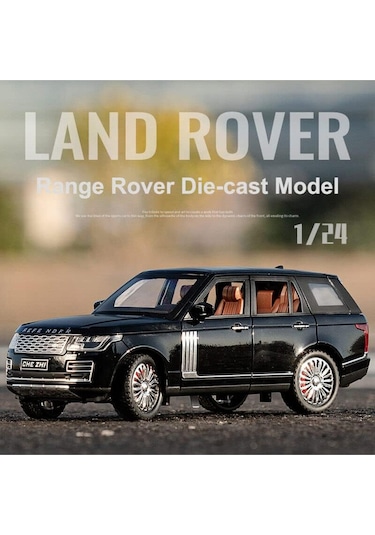 Scowetto Range Rover Land Jip Tarzı Araba Diecast Model Araba 1:24 Siyah Range Rover Model Diecast Araba