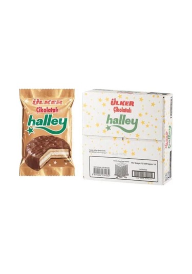 Ülker Halley Çikolata Kaplı Bisküvi 24 x 30 G