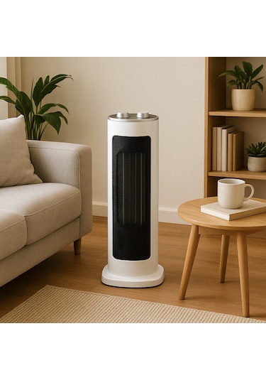 1400w Termostatlı Kule Tipi Seramik Fanlı Isıtıcı