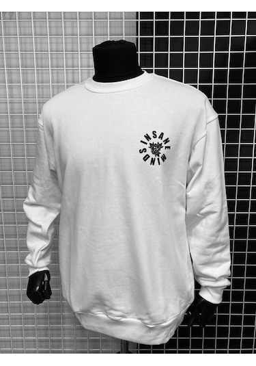 Insane Minds Bisiklet Yaka Baskılı Oversize Sweatshirt Insane Minds Bisiklet Yaka Baskılı Oversize Sweatshirt