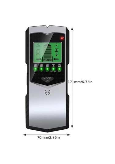 Motion003 1pc Yüksek Hassasiyetli 5si 1 Arada Duvar Tarama Cihazı Stud Bulucu Lcd Ekran Metal