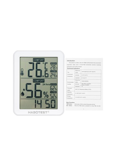 Habotest Mini Dijital Higrometre Ve Termometre İç Mekan Nem Ölçer Oda Sıcaklık Sensörü Ht682
