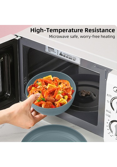 Samdoo Mavi 1 Kişilik Kamp Malzemesi: Buğday Samanı Tabak, Kase, Bardak Ve Paslanmaz Çelik Beste Bıçak, Kaşık, Çatal - Outdoor Piknik Yemeği Seti Mavi