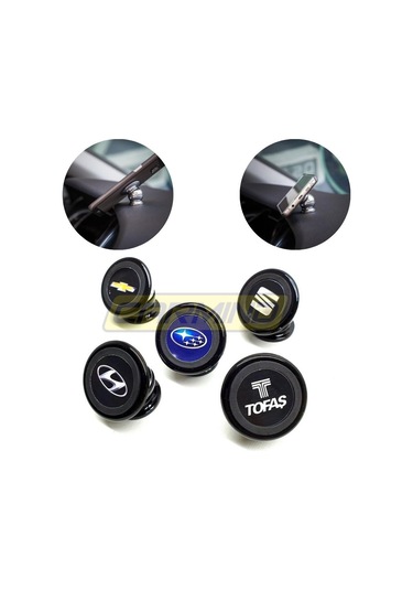 Siyah Mıknatıslı Metal Telefon Tutucu 001