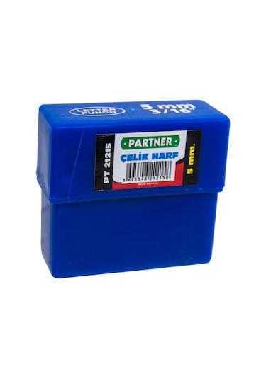 Partner Pt21215 Çelik Harf Zımba Takımı 5 Mm 3/16" 27 Parça