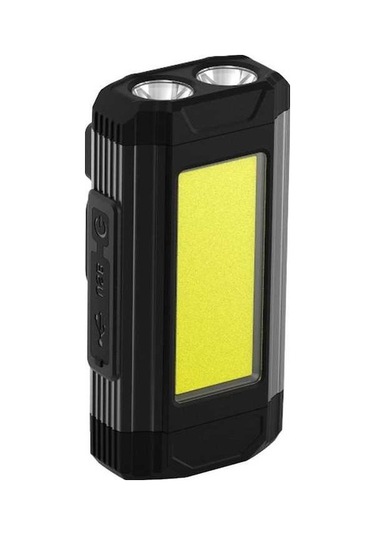 Opulentliving Çok Fonksiyonlu Usb Şarjlı Cob Led Çalışma Lambası - Katlanır Ve Askılı Siyah Siyah