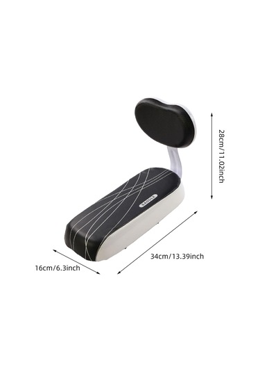 Suntek Bisiklet Arka Koltuk Minderi Sırtlıklı Çocuk Siyah Siyah