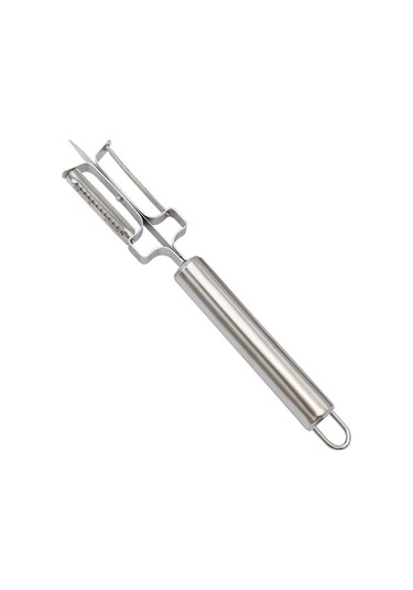 Paslanmaz Çelik 2 Bıçaklı Pratik Meyve Sebze Soyucu Çelik