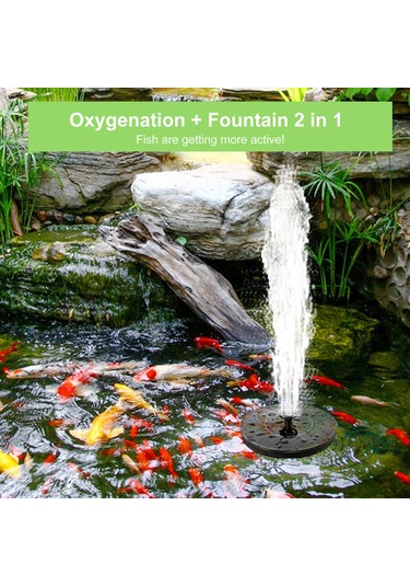 Geeksen Güneş Enerjili Yüzen Çeşme - Bahçe, Havuz Ve Kuş Banyosu İçin 2 Farklı Boyut Diğer