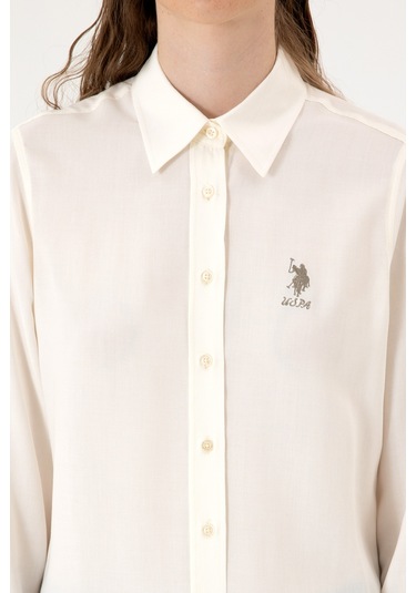 U.s. Polo Assn. Kadın Gömlek Desenli 50316429-vr256 İnci