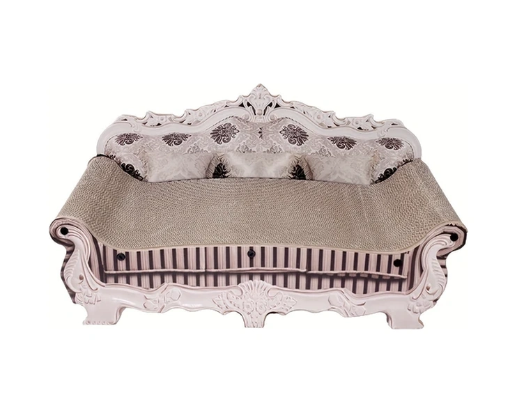 Fochsia Mor Kedi Kanepe Yatak: Dayanıklı Oluklu Mukavva Tırmalama Oyuncağı