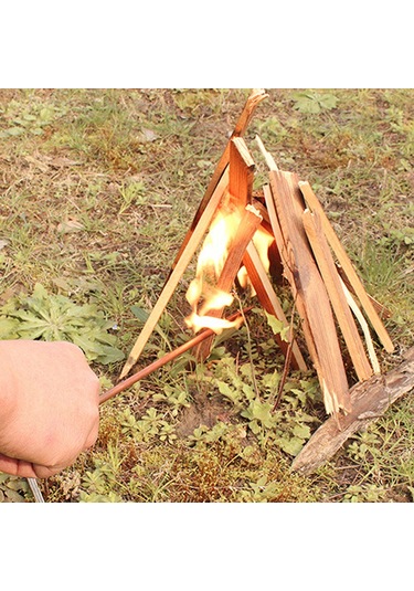 Maiyame Mountain Outdoor Barbekü Odun Ateşleyici, 6 Ateş Delikli, Hızlı Ateşleme, Flam Oranı Ayarlanabilir, Çelik Ve Bakır Gövde, Kamp Ve Doğa Etkinlikleri İçin