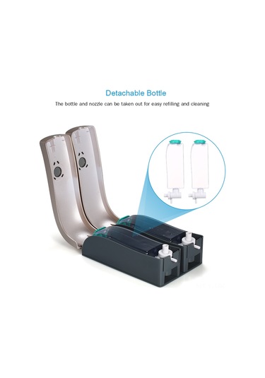 Vkemall Duvar Tipi 2'li El Sabunu Dağıtıcı - Duş Jeli Ve Şampuan Basıncı - Duş Odası Duvar Montajlı Delme Yok - 300ml 2 Kapasite - Şampanya Altını Şampanya Altın