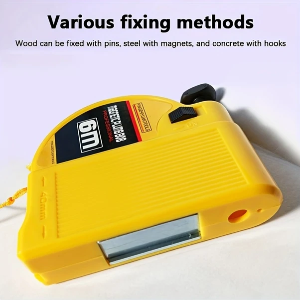 Willowhaven 6 Metre Manyetik Çekül Çekül İpi İnşaat Marangoz Manyetik Taban