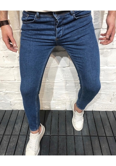 Bilek Boy Likralı Skinny Fit Erkek Kot Pantolon