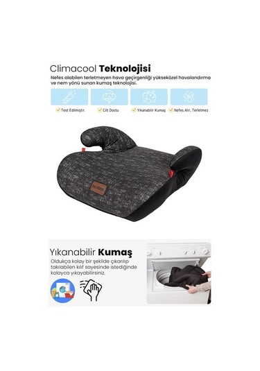 Babydoor Motto 15-36 Kg Yükseltici Oto Koltuğu Ultra Comfort Yükseltici - Siyah