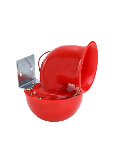 Springsun 12v Kırmızı Elektrikli Boğa Boynuzu Hava Klarneti - 200db Yüksek Ses, Araba Motosiklet Kamyon Gemi İçin - Dayanıklı Abs Ve Metal Malzeme