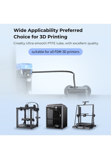 Symbee Creality Gri Ptfe Tüp Eklenti Paketi 1m - Tüm Fdm 3d Yazıcılar İçin Uyumlu K1, Ender 3/5, Cr-10 - Yüksek Sıcaklık Dayanıklı 260 C