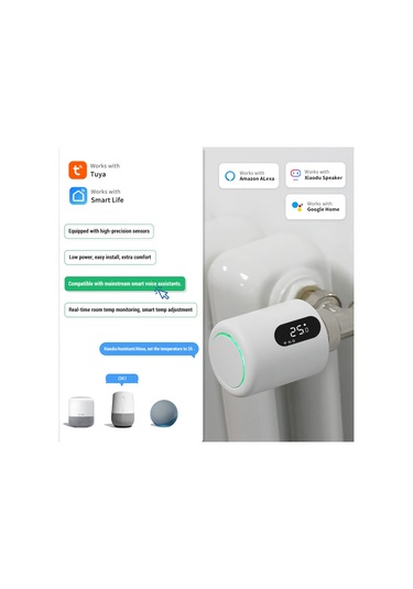 Yifomall Me173 Zigbee Akıllı Radyatör Termostati - Uzak Kumanda, Penceresi Açık Algılama, Donma Koruması, Ekonomi Modu Gateway Ve Pil Dahil Değil