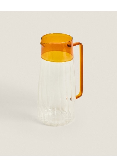 Periboia Turuncu Detaylı Cam Sürahi 1600 Ml
