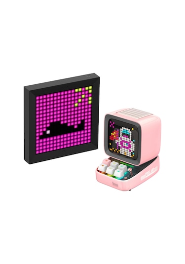 Divoom Ditoo Pro Pembe Bluetooth Hoparlör + Pixoo Led Ekran