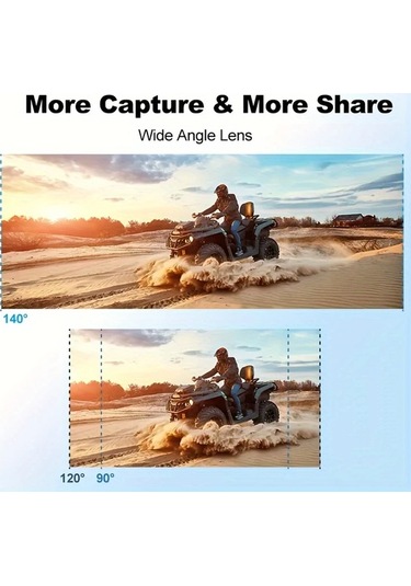 Dashanshop Siyah Ultra Hd Aksiyon Kamerası 140 1080p 2" Lcd Dijital Titreme Önleyici Balıkgözü Lens Şarj Edilebilir Pil Mp4 Formatı