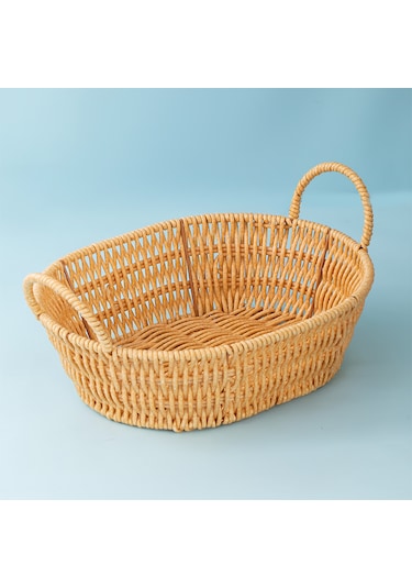 Porsima 302b 3lü Düzenleyici Oval Hasır Sepet Seti Ekmeklik Sepet