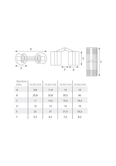 Silindir Masa Menteşesi Pirinç 12mm (2 Adet)
