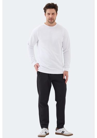 Slazenger Nadav Erkek Beyaz Sweatshırt Beyaz