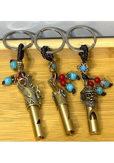 Metal Figürlü Düdük Anahtarlık