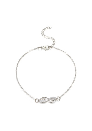 Yaz Plaj Altın Gümüş 8-şekilli Ayak Zinciri Basit Mizaç Bileklik İnce Zincir Kadın Modası Gümüş