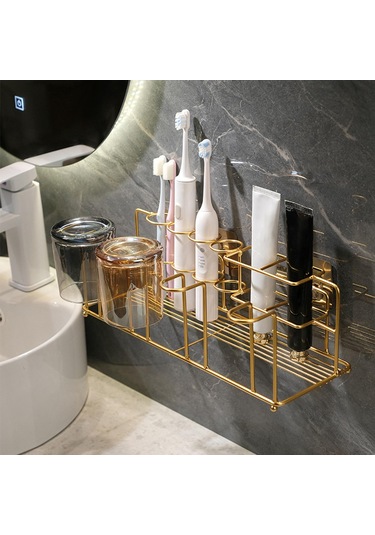 Suntek Banyo Diş Macunu Tutucu Fırçası Için Altın Diğer