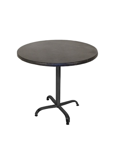 Bey Mobilya 545562237 Indigo Werzalit Yuvarlak Mutfak Masası 90 CM Çap Esb - Siyah