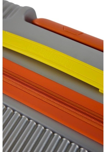 Bad Bear Logo Suitcase 23.01.80.003g Gri Kabin Küçük Boy Tekerlekli Abs Valiz 40 Lt. Gri