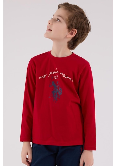 U.s. Polo Assn. Erkek Çocuk Uzun Kol Pijama Takım Kırmızı-1816 Kırmızı