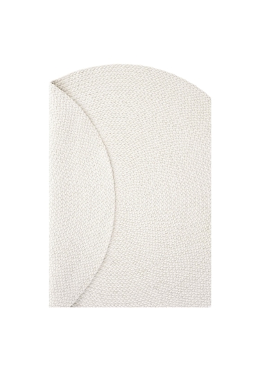 Cool Halı Glenn 615 Beyaz Banyo Halısı Yuvarlak Hol Halısı Hasır Dokulu Banyo Paspası Mutfak Halısı