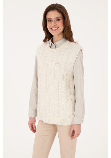 U.S. Polo Assn. U.s. Polo Assn. Kadın Süveter 50317560-vr256 İnci