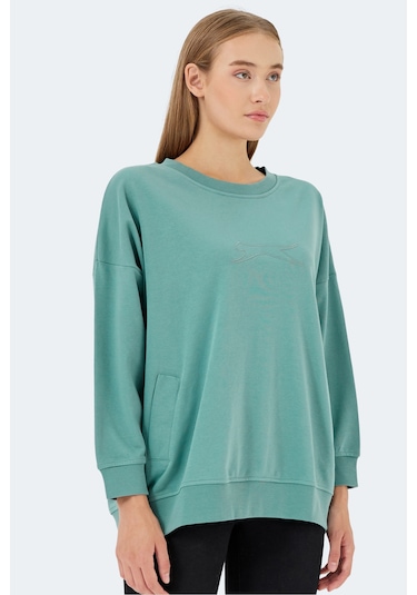 Slazenger Vıkentı Sw 2 Li Set Kadın Sweatshırt Yeşil - Gül