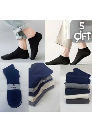 Garanti Çorap Penye Erkek Patik Çorap 5 Li B Çok Renkli